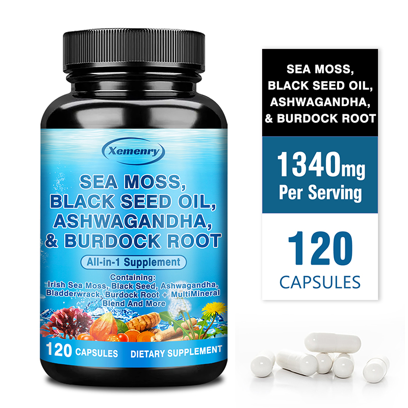 Black Seed Oil Capsule - 해초, 블랙 시드 오일, 아슈와간다 &