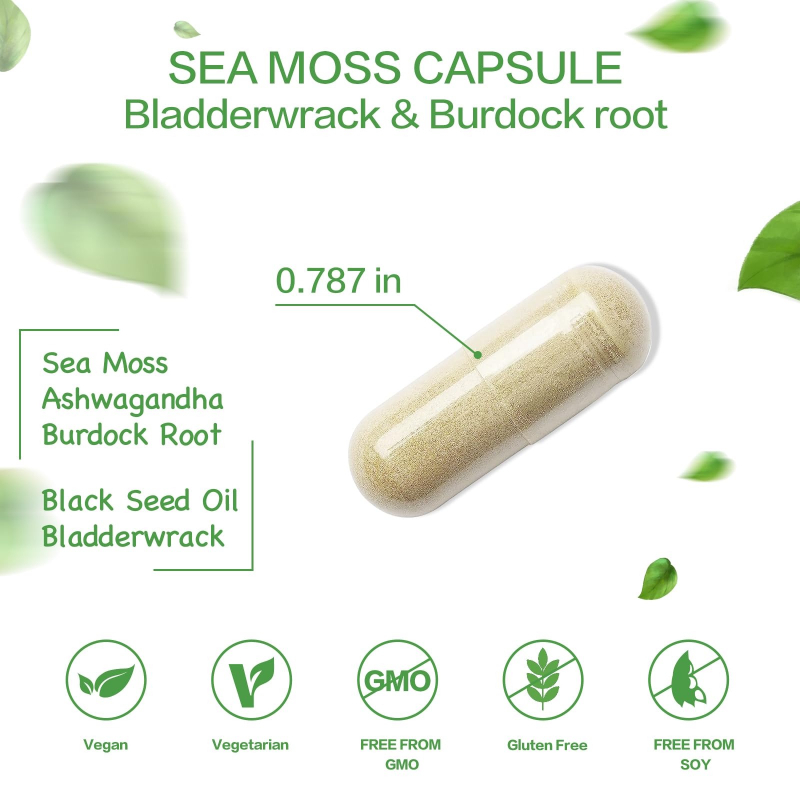 9-in-1 해초 블랙시드 오일, 생강 우엉 뿌리, 비 - Black Seed Oil Capsule 리뷰 및 가격
