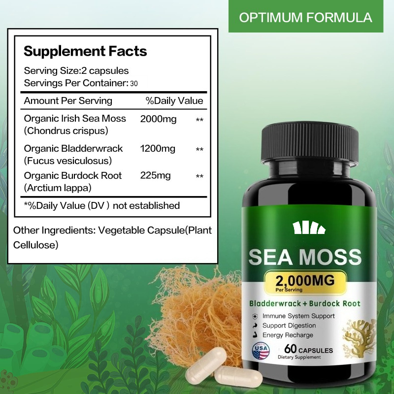 9-in-1 해초 블랙시드 오일, 생강 우엉 뿌리, 비 - Black Seed Oil Capsule 리뷰 및 가격