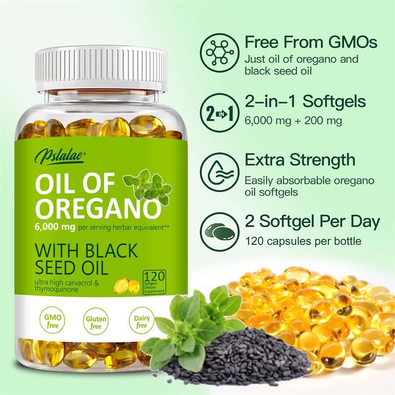 오레가노 오일 캡슐, 검은 씨 오일 포함, 소화기 지지 - Black Seed Oil Capsule 리뷰 및 가격