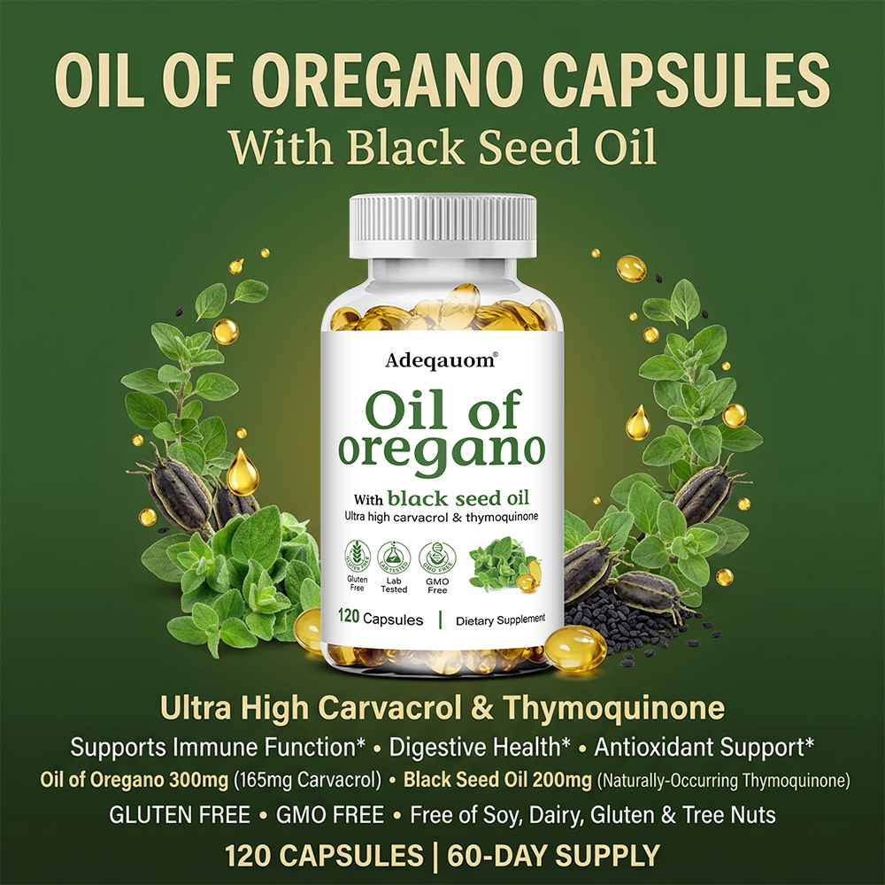 오레가노 오일과 블랙 시드 오일 캡슐, 소화 및 면역  - Black Seed Oil Capsule 리뷰 및 가격